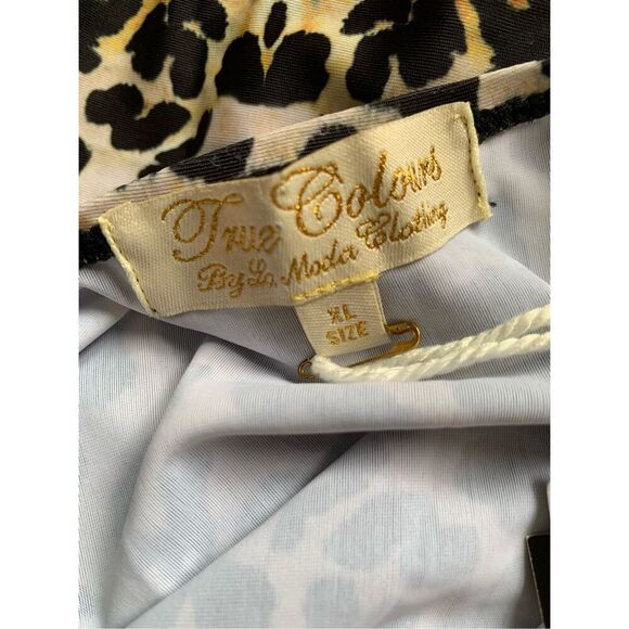 True Colours by La Moda Leopard One Piece Swimsuit‎ Tan, Black Size XL - Picture 9 of 12